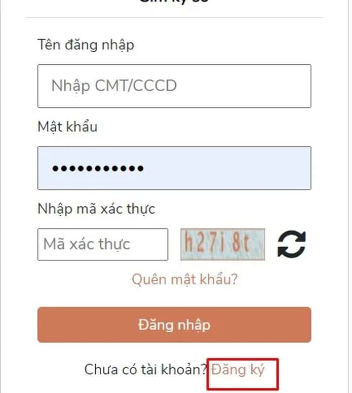 Đăng ký tài khoản dịch vụ cổng quốc gia