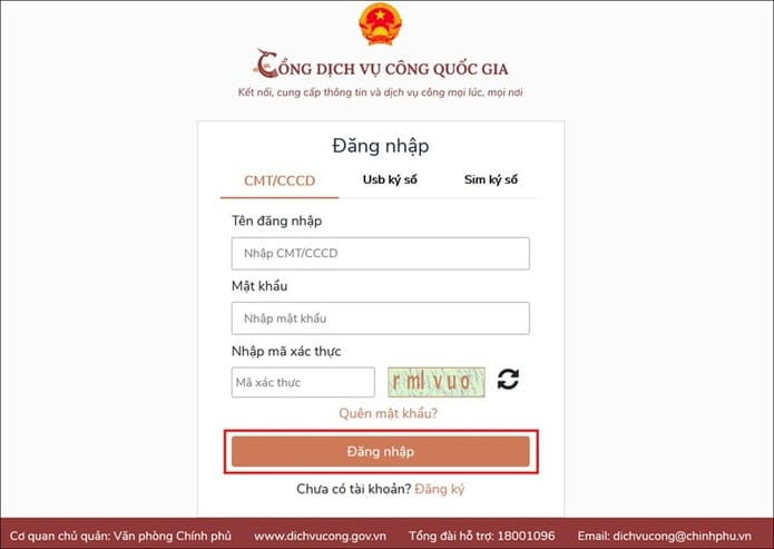 Thủ tục đăng ký tạm trú online