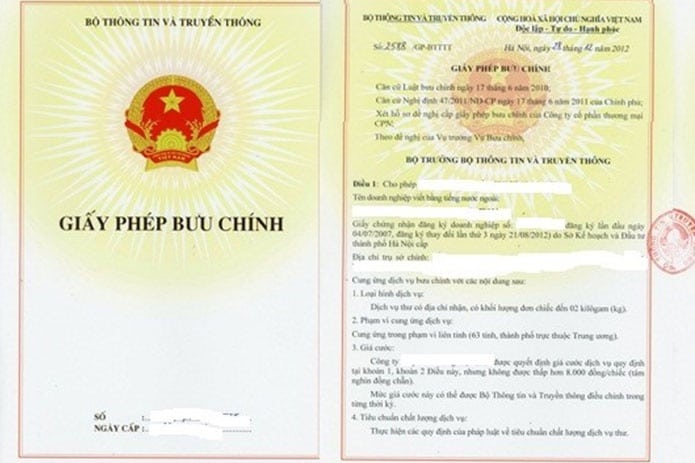 hồ sơ giấy phép kinh doanh chuyển phát nhanh