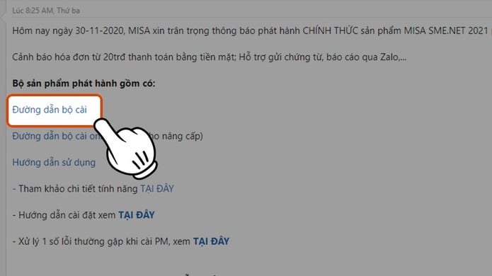 chọn đường dẫn bộ cài phần mềm kế toán misa