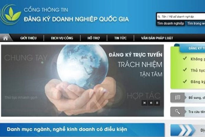 công bố nội dung đăng ký doanh nghiệp