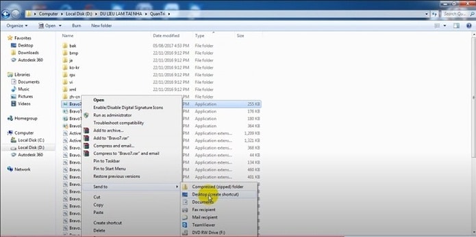 di chuyển file ra màn hình desktop