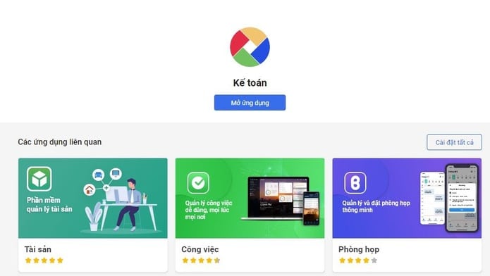 mở ứng dụng phần mềm kế toán amis