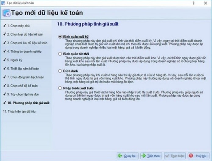 phương pháp tính giá xuất phần mềm kế toán misa