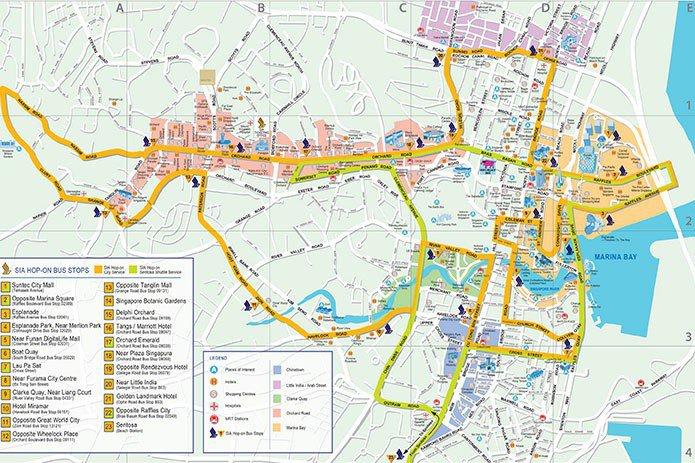 Bản đồ xe buýt tại Singapore