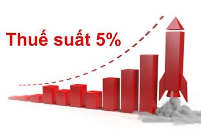 Mức thuế suất 5 phần trăm