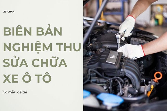 bien ban sua chua xe o to nghiem thu