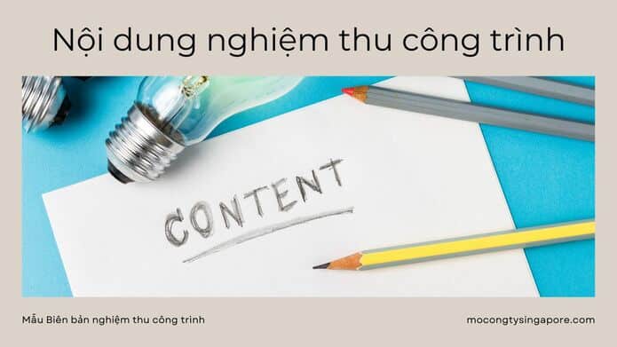 nội dung biên bản nghiệm thu công trình