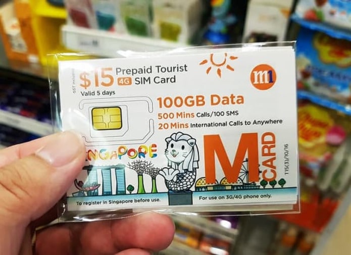 SIM điện thoại 4G Singapore - M1
