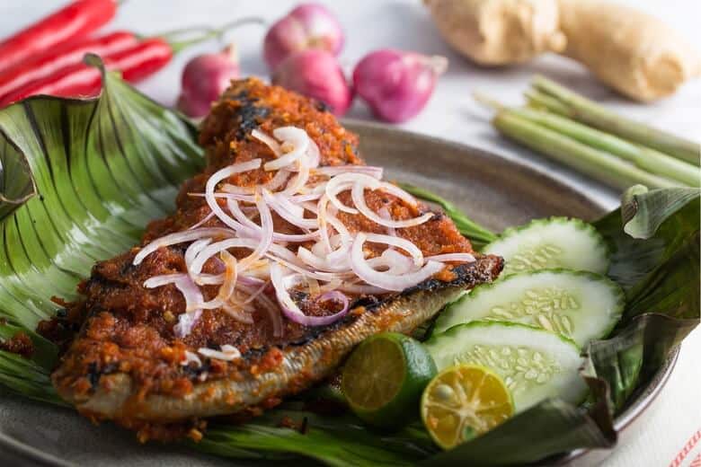 Cá Đuối nướng sốt sambal