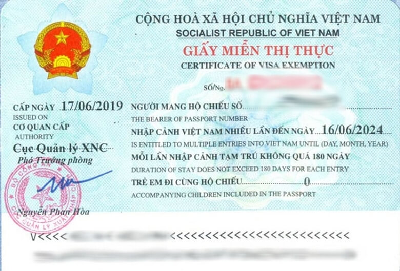 Đối tượng được xét cấp giấy miễn thị thực
