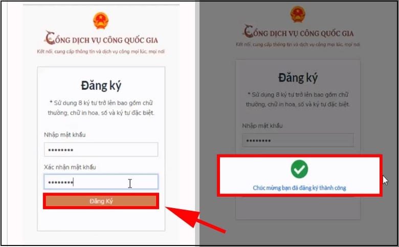 đăng ký mật khẩu