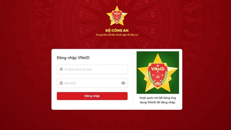 Đăng nhập VNeID