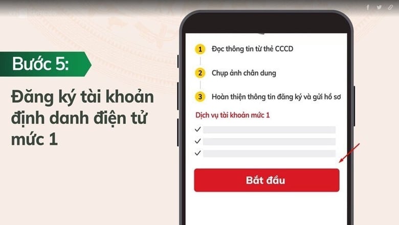 Nhấn bắt đầu