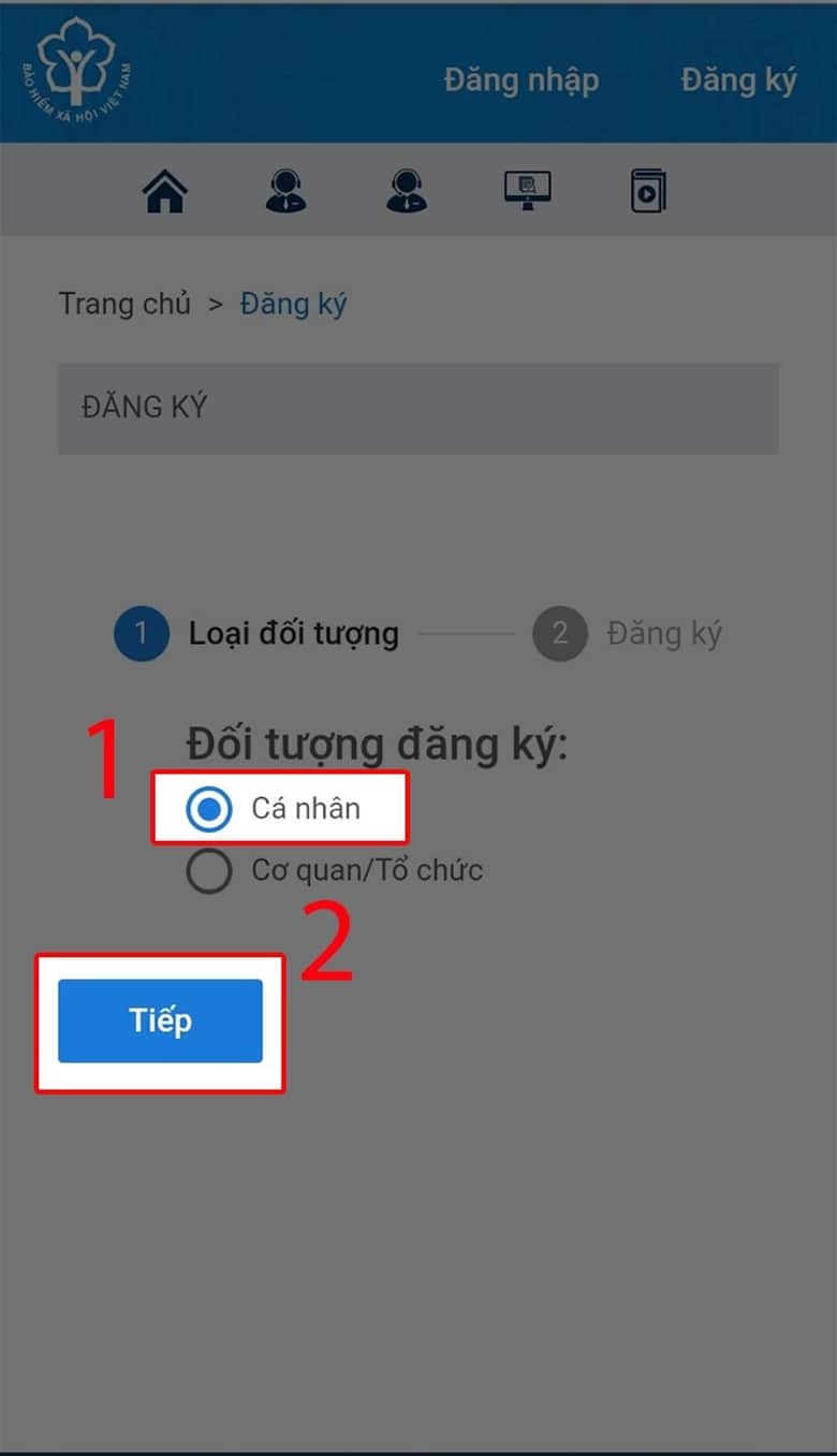 Chọn ô cá nhân