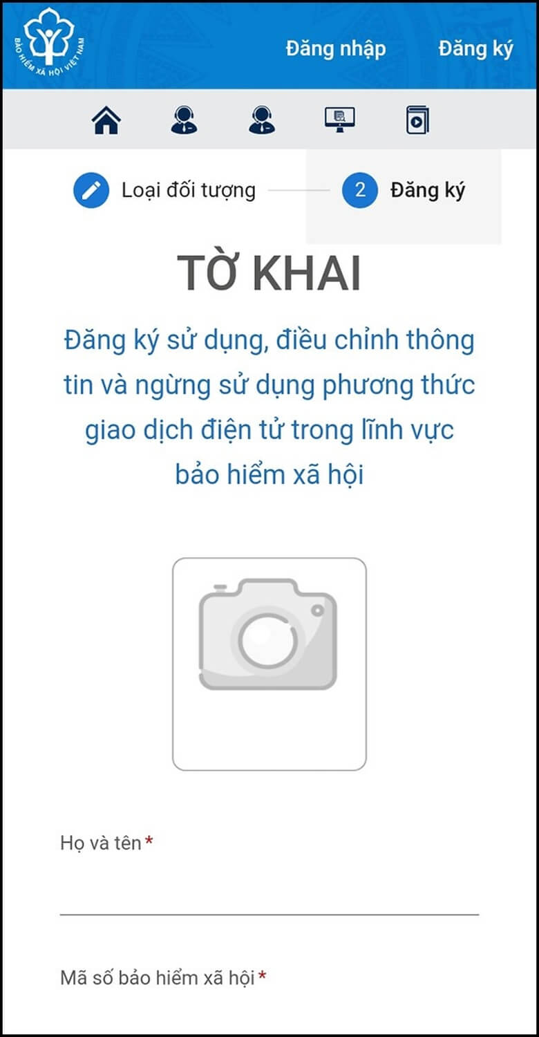 Điền tờ khai