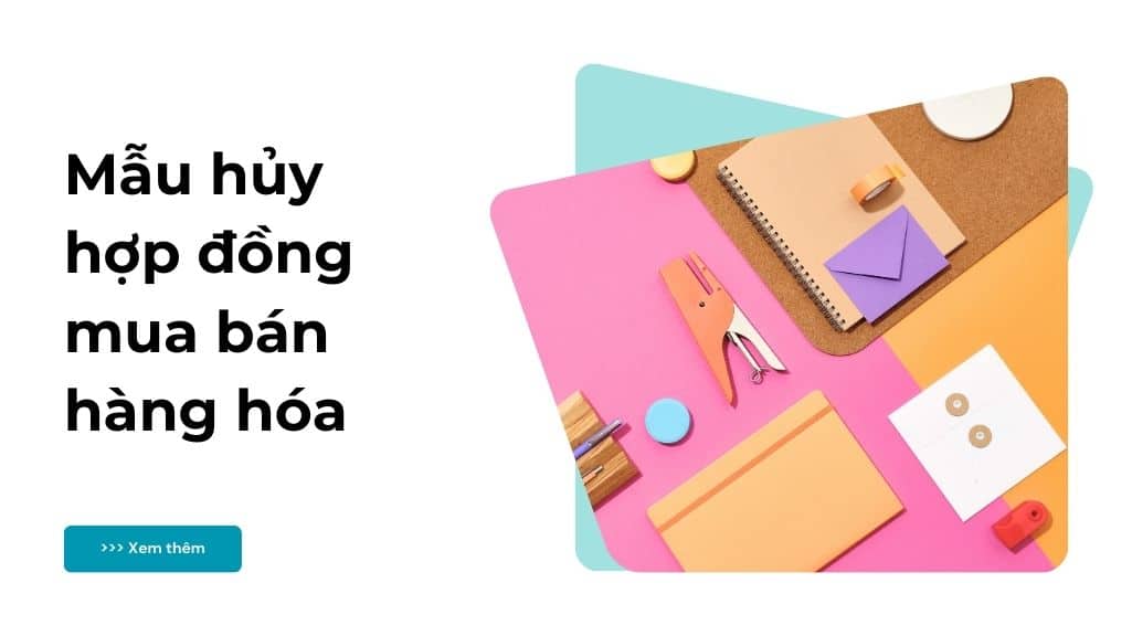 Mẫu hủy hợp đồng mua bán hàng hóa