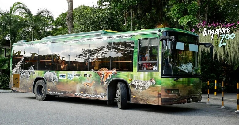Sử dụng xe đưa đón Mandai Shuttle