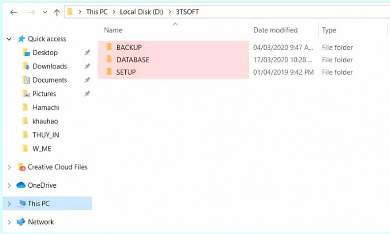 Giải nén file 3Tsoft vừa tải về