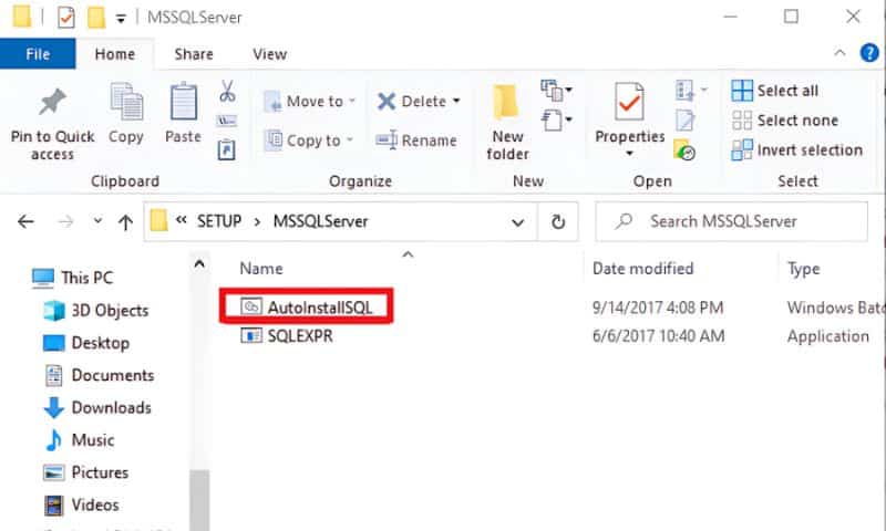Kế tiếp chọn "AutoInstallSQL"